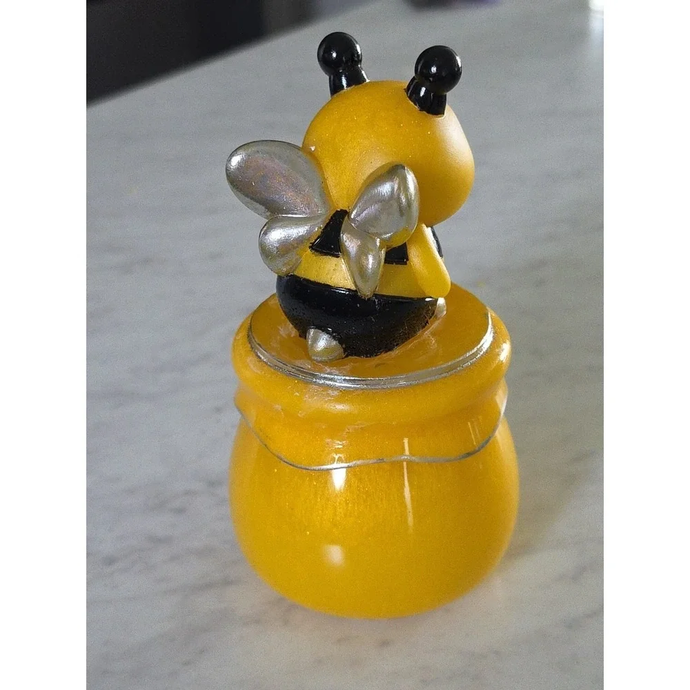 Handmade Resin Bee Honey Pot Jar